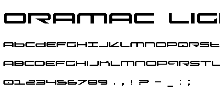 Oramac Light font